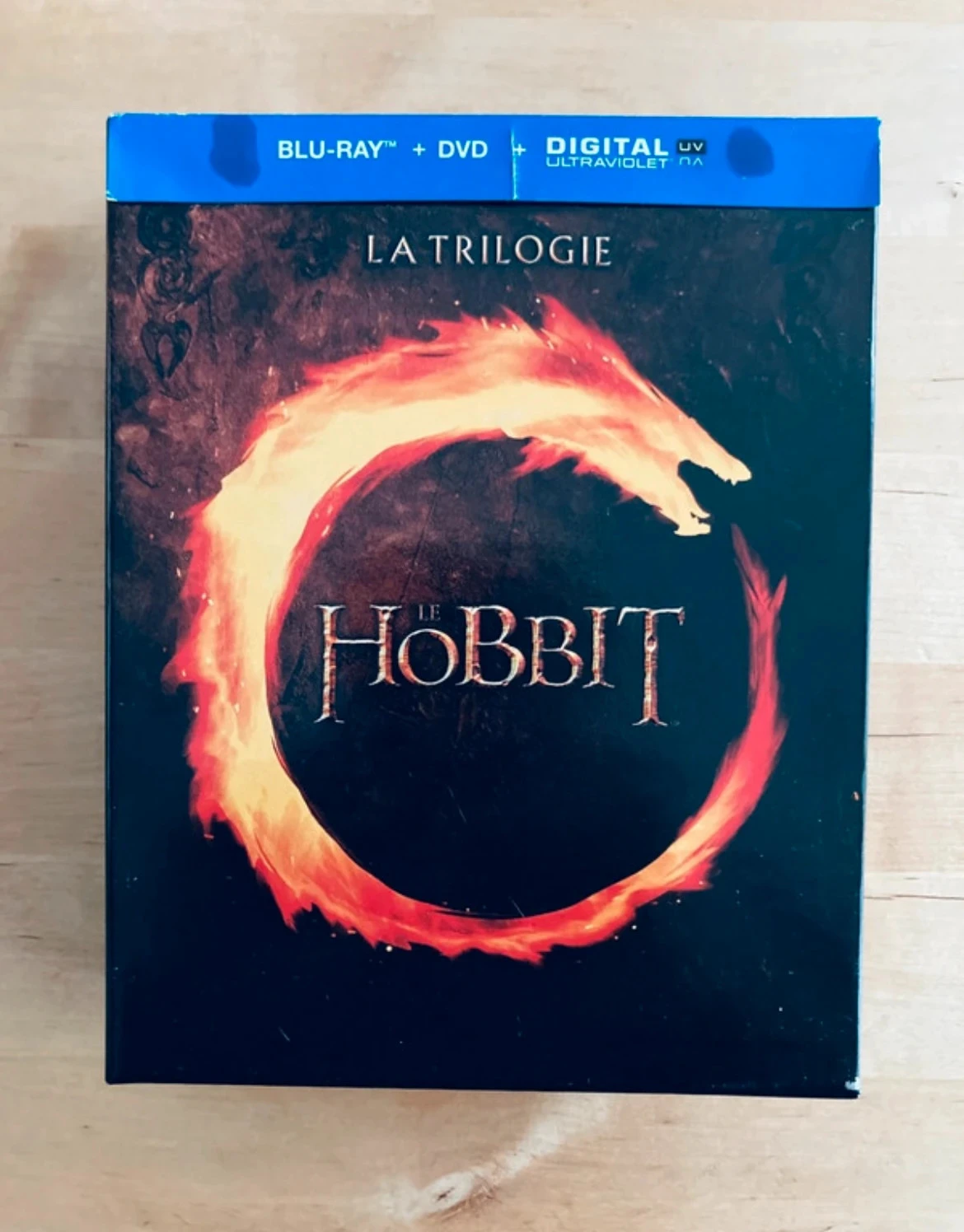 Coffret Blu-ray trilogie Le Hobbit de Peter Jackson.